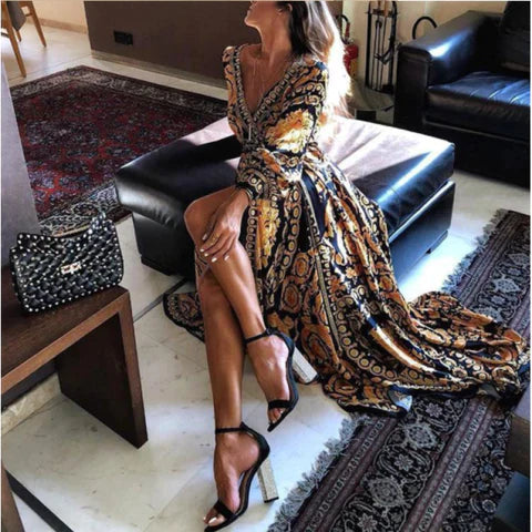Harmony | Bohemian Maxi Kjole - Elegant og Flydende