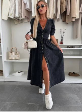 Kendra | Elegant Denim Kjole - Komfortabel & Chic
