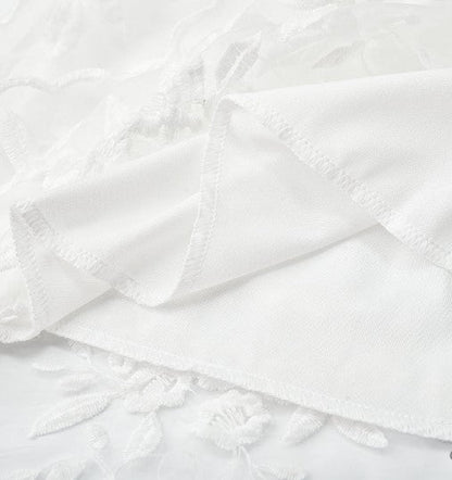 Naomi | Kvinders Elegant Hvid Rygfri V-Hals Mini Sommerkjole