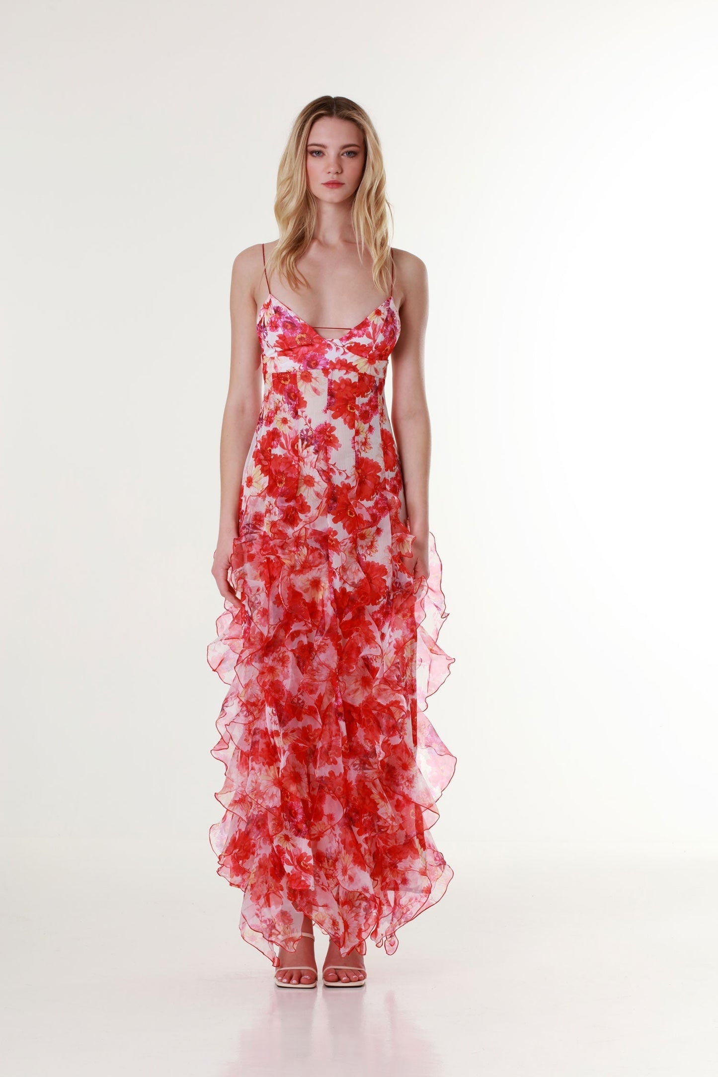 Charlene | Floral Maxi Kjole til Elegante Anledninger