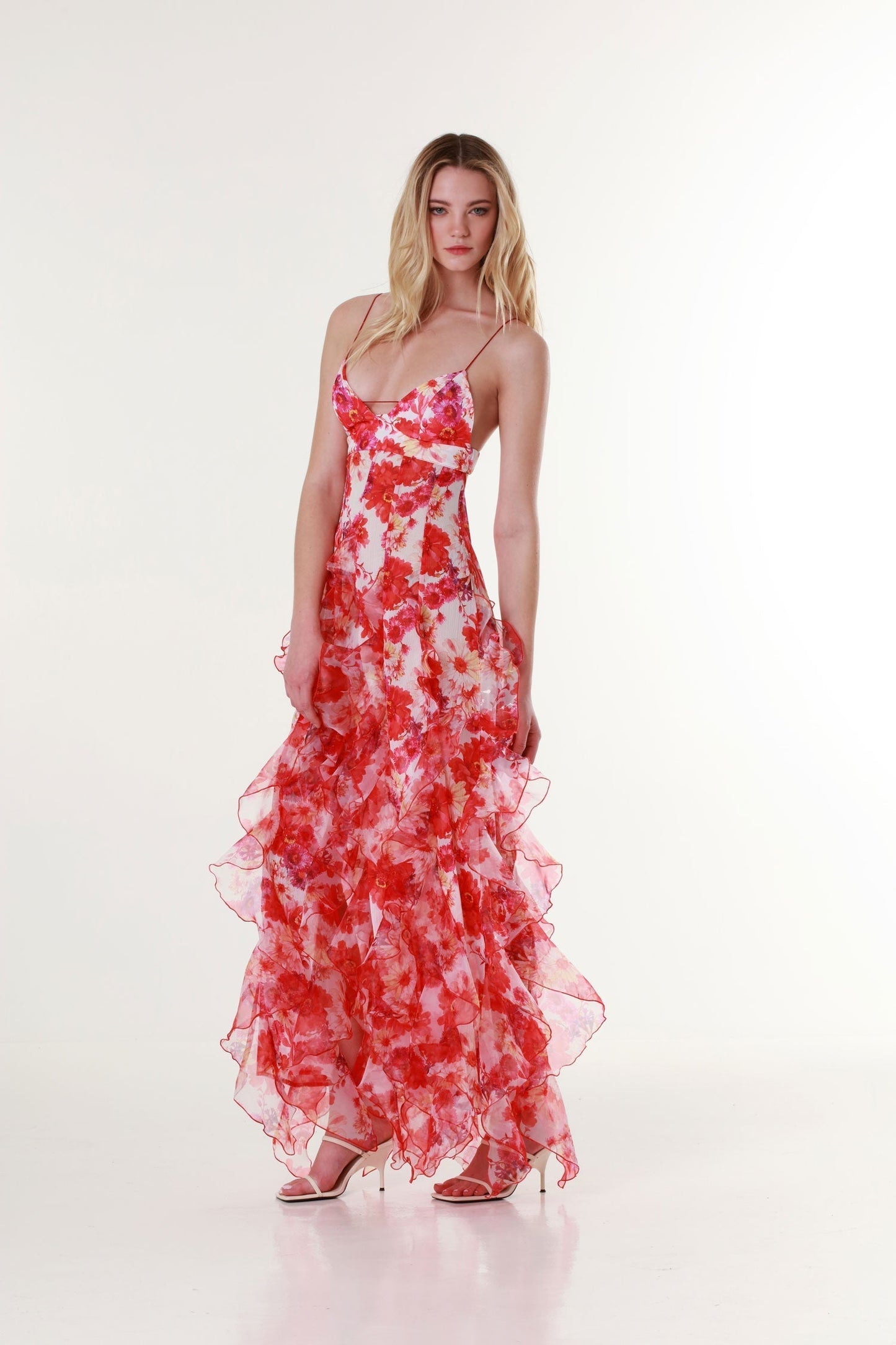 Charlene | Floral Maxi Kjole til Elegante Anledninger