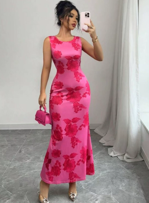 Violet | Elegant Floral Maxi Kjole