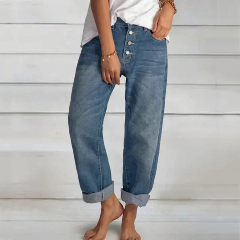 Kamilla | Stilfulde Loose-Fit Høj Talje Jeans