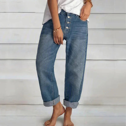 Kamilla | Stilfulde Loose-Fit Høj Talje Jeans