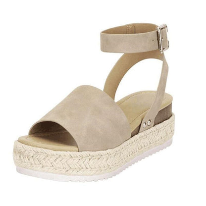 Jordan | Kvinders Jute Wedge Sandaler - Stilfulde Platform Sko