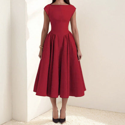 Susan | Elegant Midi Kjole til Kvinder