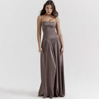Ariana | Kvinders Elegante Maxi Kjole - Silky Slim Fit - Spaghetti Stropper