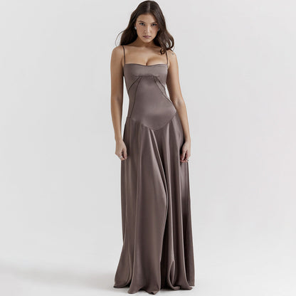 Ariana | Kvinders Elegante Maxi Kjole - Silky Slim Fit - Spaghetti Stropper