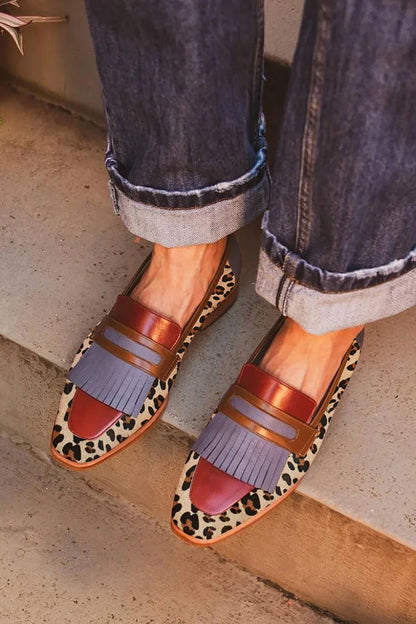 Zelda - Elegant Leopard Mokkasiner