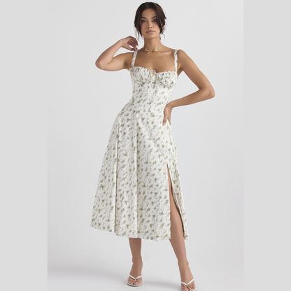 Sally | Forårskjole - Blomsterprint Festkjole