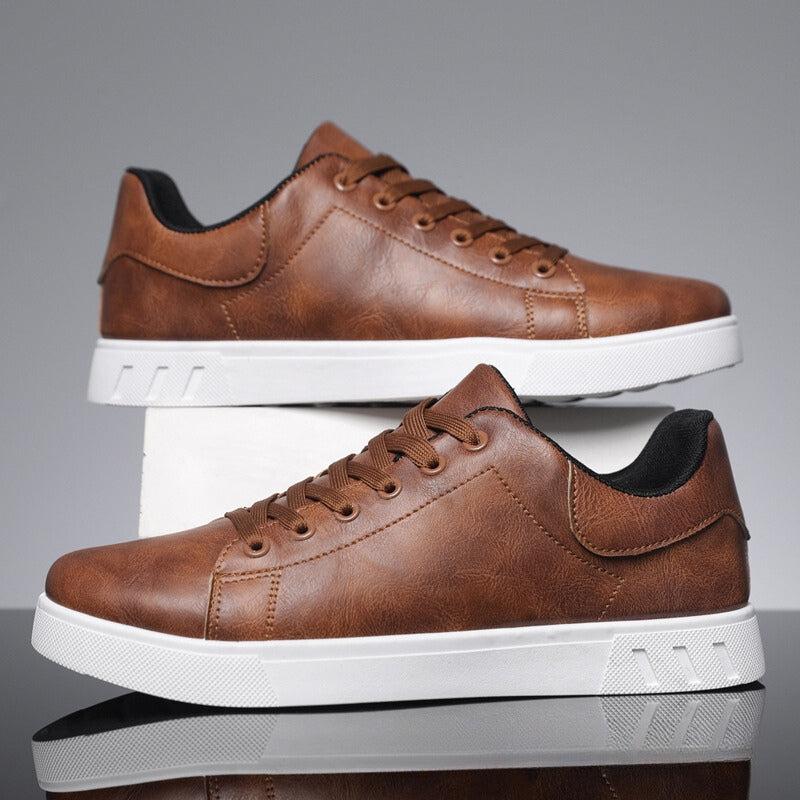 Robert | Stilfulde Faux Læder Sneakers til Mænd
