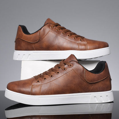 Robert | Stilfulde Faux Læder Sneakers til Mænd