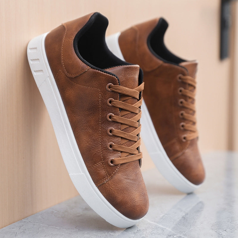 Robert | Stilfulde Faux Læder Sneakers til Mænd