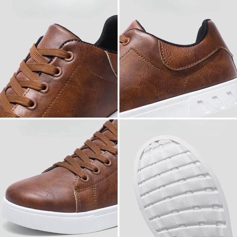 Robert | Stilfulde Faux Læder Sneakers til Mænd