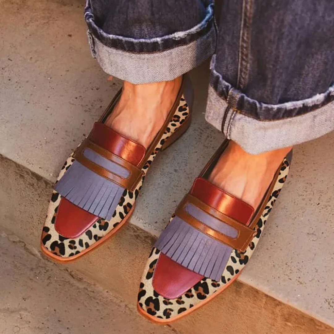 Zelda - Elegant Leopard Mokkasiner