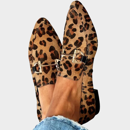 Gia - Elegante Mokkasiner Leopard