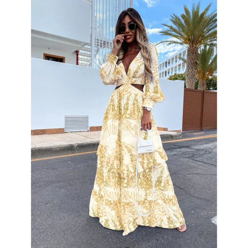 Allison | Elegant Lang Kjole med Tidløst Design