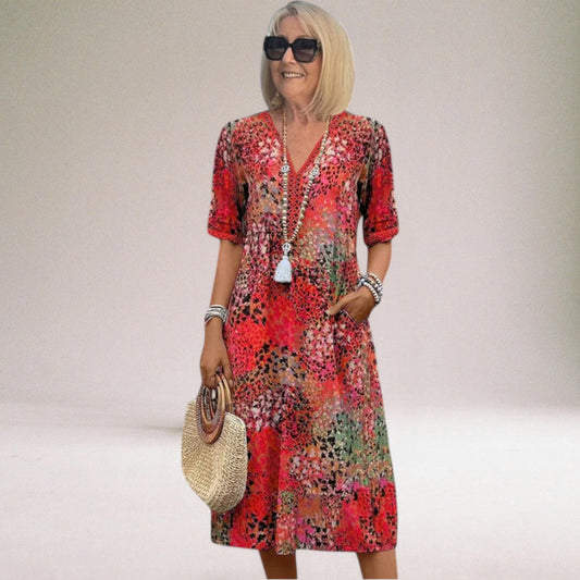 Filomena | Elegant sommerkjole med blomsterprint
