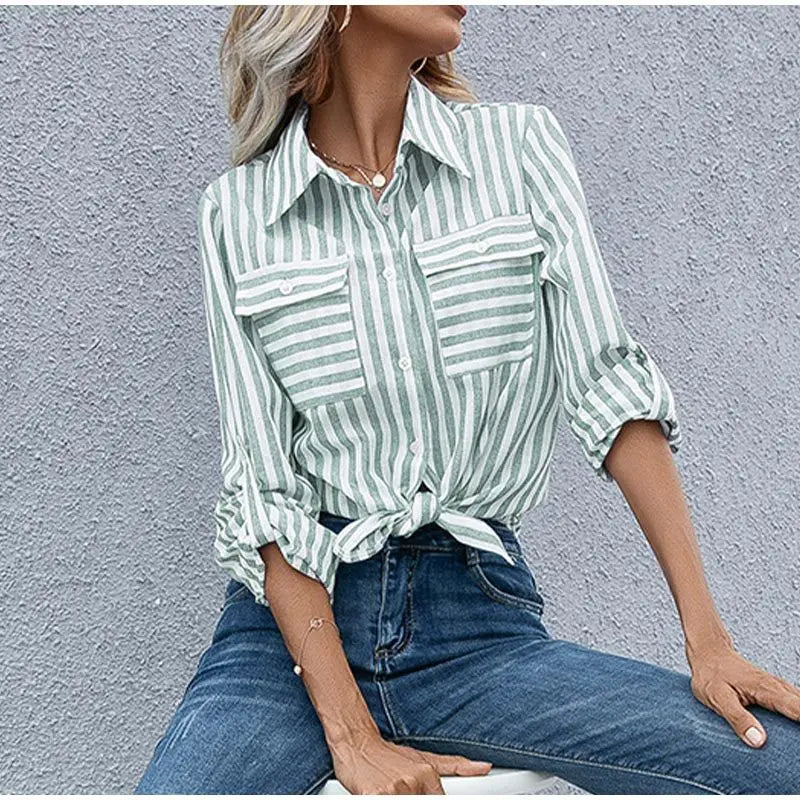 Jane | Stribet Bluse til Kvinder - Casual Chic