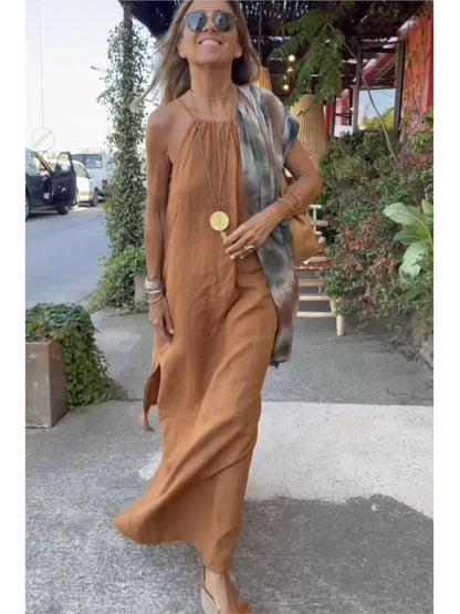 Melinda | Elegant Halterkjole til Sommerbegivenheder