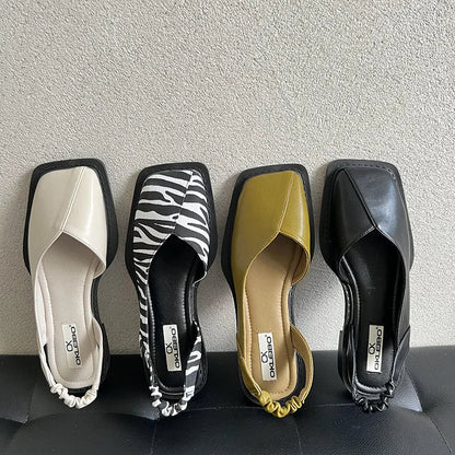 Lea | Slingback Sandaler med Fyrkantet Tå til Kvinder