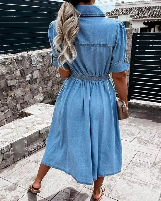 Sue | Stilfuld Denim Kjole til Hver Lejlighed