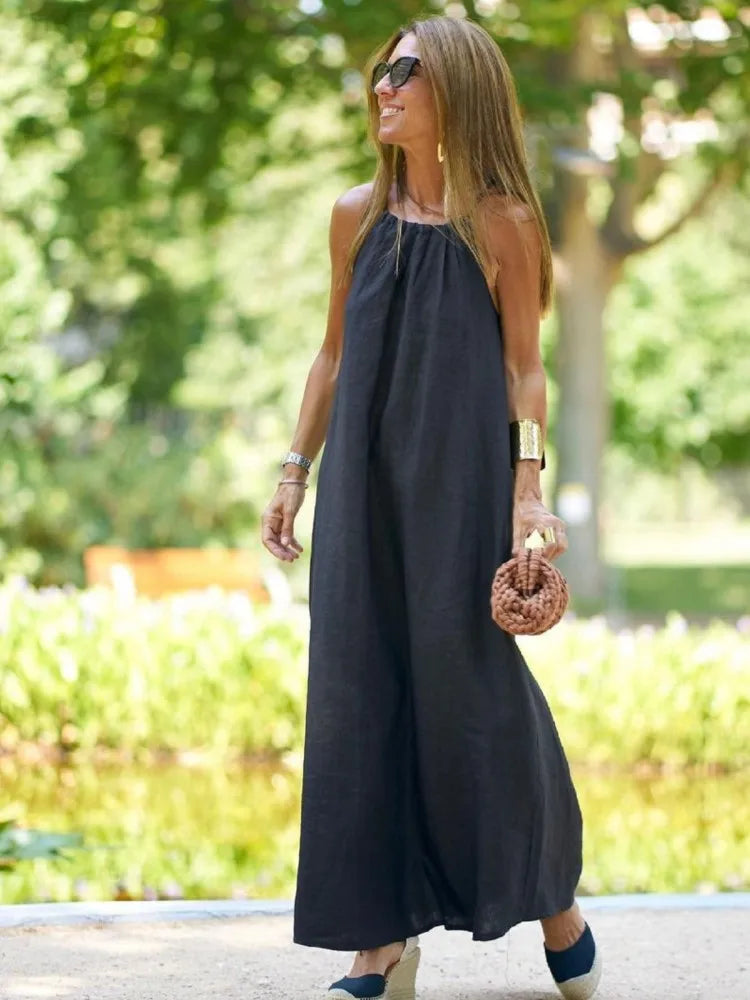 Melinda | Elegant Halterkjole til Sommerbegivenheder
