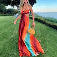Gail | Elegant Maxi Kjole med Knude Front