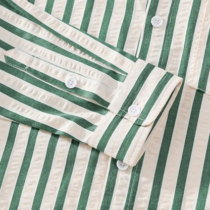 Niels | Stribet Button-Down Skjorte