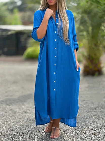 Mia | Elegant Bomulds-Hamp Sommerkjole til Kvinder
