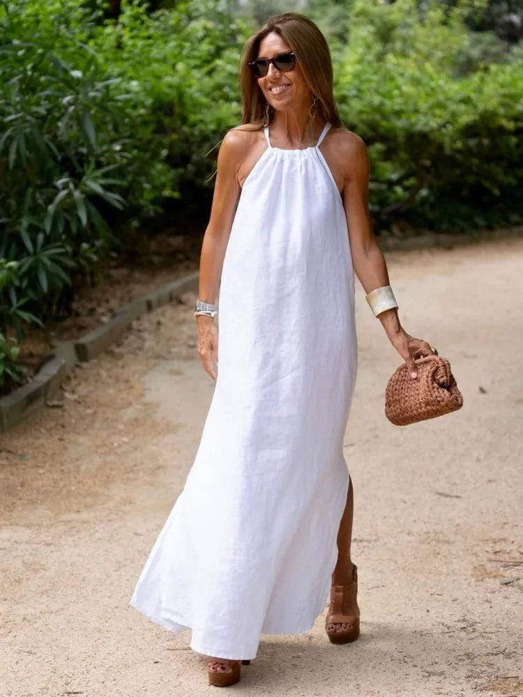 Melinda | Elegant Halterkjole til Sommerbegivenheder