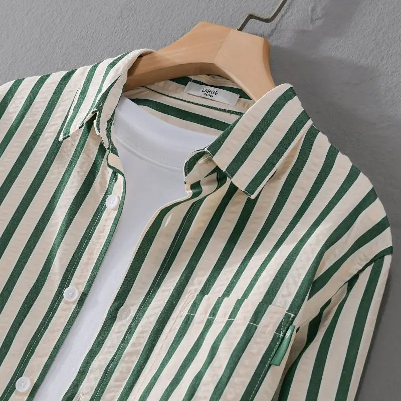 Niels | Stribet Button-Down Skjorte