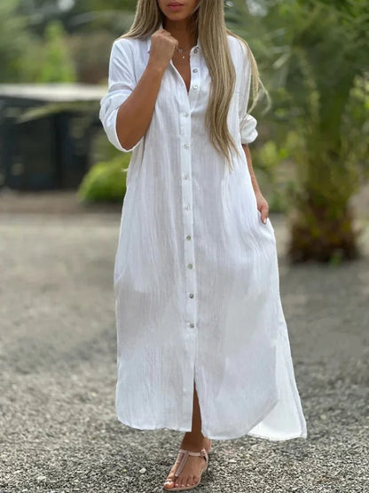 Mia | Elegant Bomulds-Hamp Sommerkjole til Kvinder