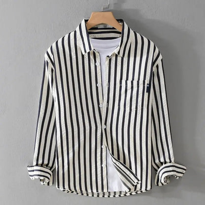 Niels | Stribet Button-Down Skjorte