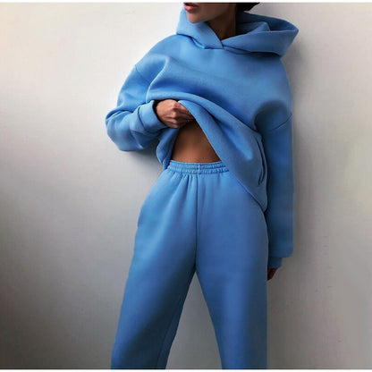 Esther | Kvinders Relaxed Fit Hoodie Jogger Sæt