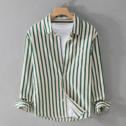 Niels | Stribet Button-Down Skjorte