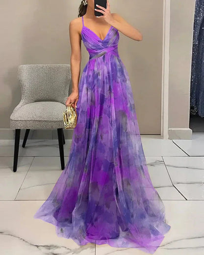 Madeline | Blomstret Maxi Kjole for Ubesværet Elegance