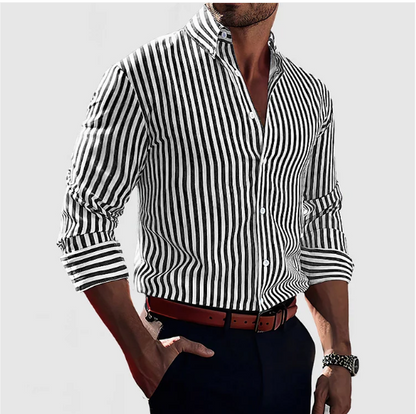 James | Chic Stribet Knappet Skjorte