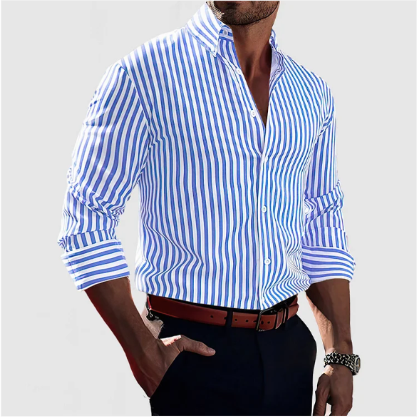 James | Chic Stribet Knappet Skjorte