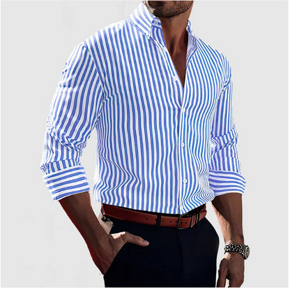 James | Chic Stribet Knappet Skjorte