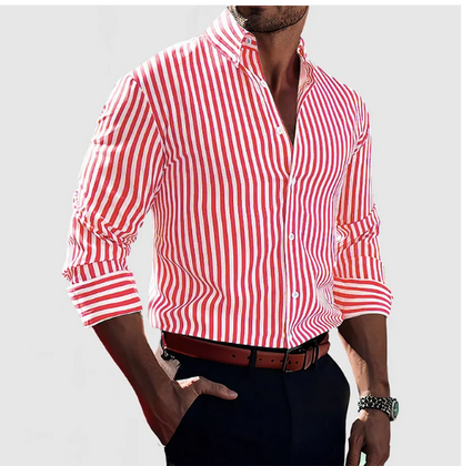 James | Chic Stribet Knappet Skjorte