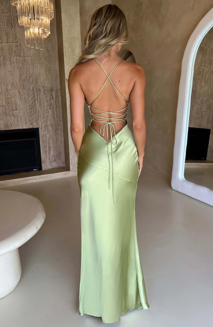 Lilly | Elegant Maxi Kjole med Slids op til Låret