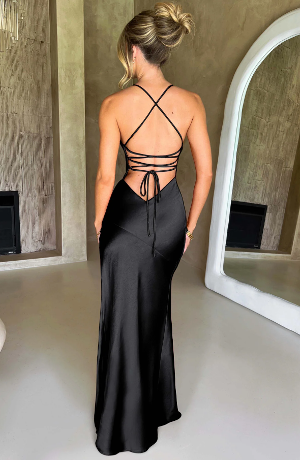 Lilly | Elegant Maxi Kjole med Slids op til Låret