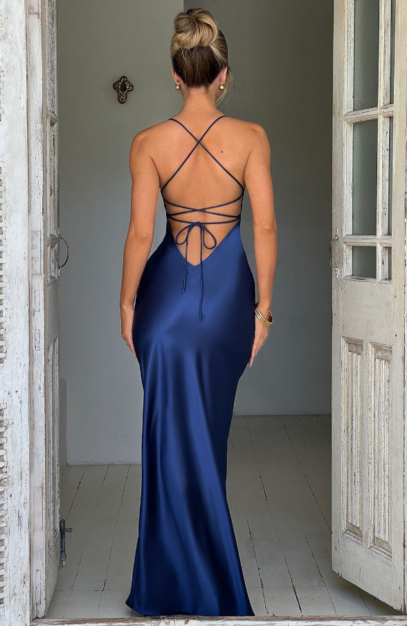 Lilly | Elegant Maxi Kjole med Slids op til Låret