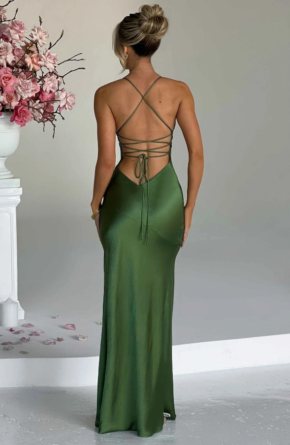 Lilly | Elegant Maxi Kjole med Slids op til Låret