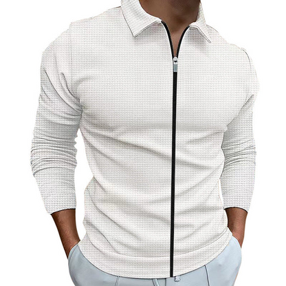 Jeremy | Elegant Zip-Up Skjorte for Komfort