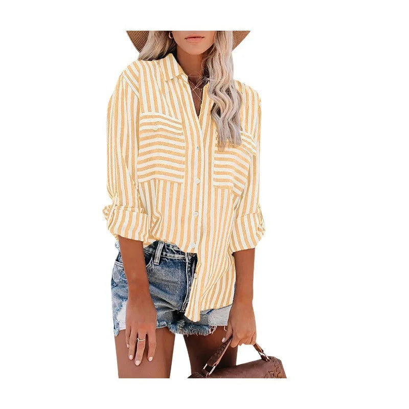 Jane | Stribet Bluse til Kvinder - Casual Chic