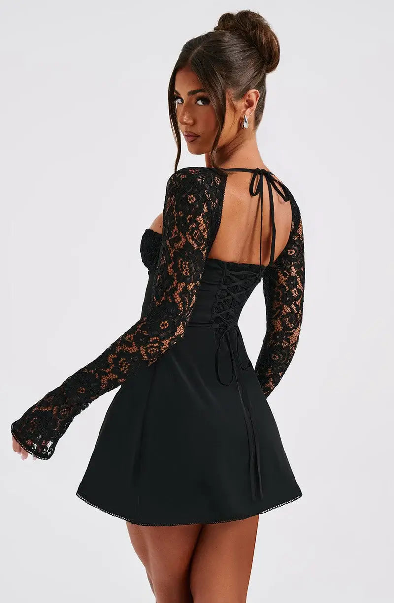 Tasha | Kvinders Blondeærmet Bodycon Mini Kjole