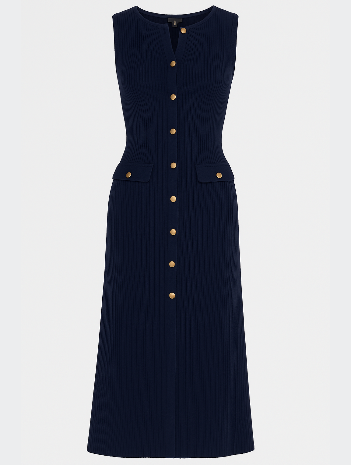 Marilyn | Stilfuld Midi Kjole med Knapper