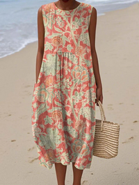 Beth | Blomster Midi Kjole